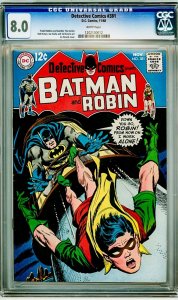 DETECTIVE COMICS #381 CGC 8.0 (DC 1968) BATMAN & ROBIN Low Pop of 8! Irv Novick