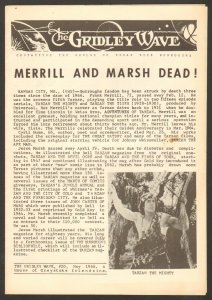 1965 Gridley Wave #20 - Edgar R. Burrough's Tarzan Newsletter - (VF+) WH