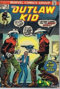 Outlaw Kid #18 ORIGINAL Vintage 1973 Marvel Comics  