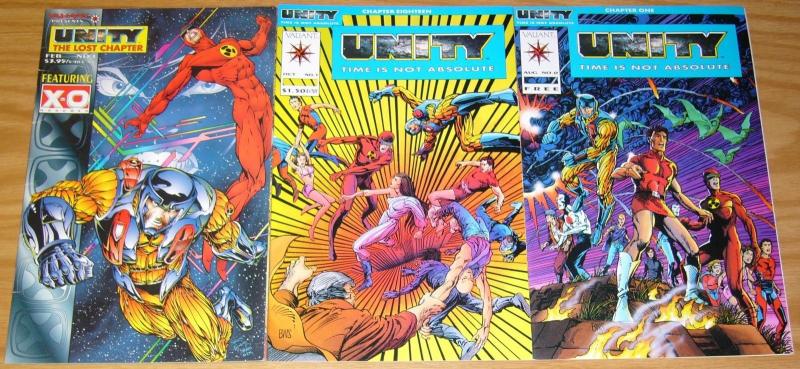 Unity #0 & 1 VF/NM complete series + lost chapter - valiant comics set lot