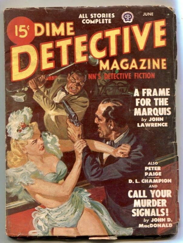 Dime Detective Pulp June 1948- Saunders spicy cover VG+