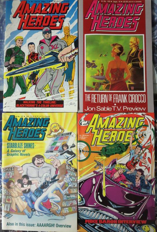 AMAZING HEROES #21-143, 30 diff (1983-1988)-history of comics YOU ARE THERE F/+