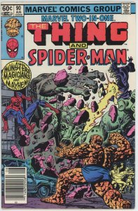 Marvel Two In One #90 (1972) - 7.5 VF- *Thing/Spider-Man* Newsstand