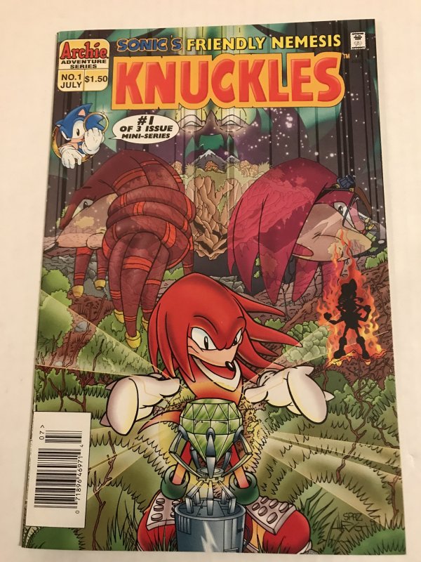 Knuckles #1 : Archie 7/96 NM; Scarce Newsstand Variant, Sega game, Sonic