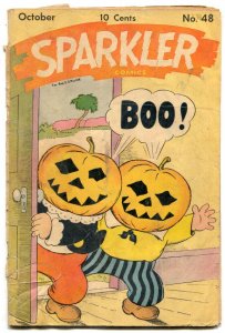 Sparkler #48 1945- HALLOWEEN COVER- Tarzan by Hogarth G- 