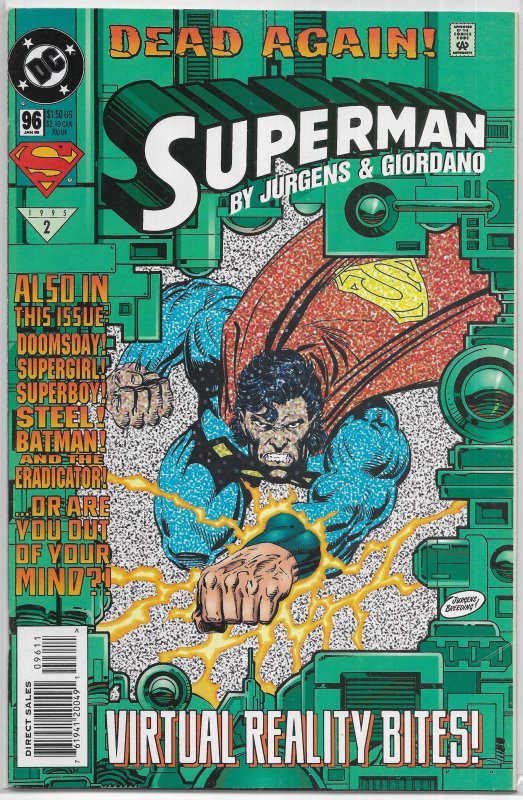 Superman (vol. 2, 1987) # 96 FN (Dead Again) Jurgens