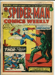 Spider-Man Comics Weekly #20 1973- British- Thor- Crime-Master VG