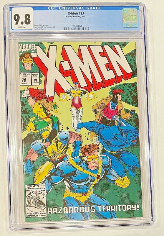 X-Men 13 Comic  CGC Graded 9.8  Fabian Nicieza story  Art Thibert Cover Art