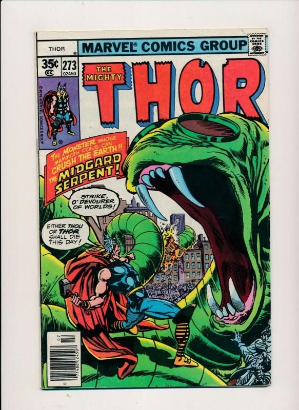 MARVEL LOT of 5- The Mighty THOR #270-274 1978 FAIR/GOOD (PJ91) 