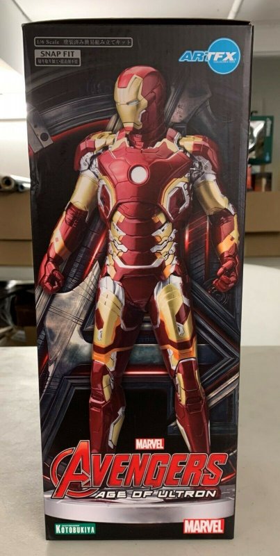 Kotobukiya Artfx Marvel Avengers Iron Man Mark XLIII Pre-Painted Model Kit 