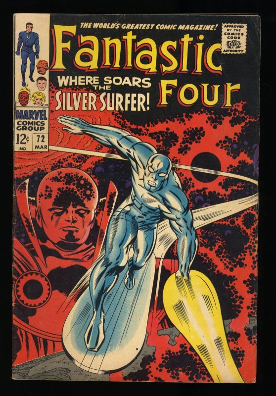 Fantastic Four #72 FN- 5.5 Silver Surfer Watcher Stan Lee Jack Kirby!