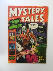 Mystery Tales #9 (1953) Poor condition complete spine split, back cover missing