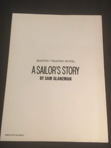 A SAILOR'S STORY by Sam Glanzman, Marvel Graphic Novel Softcover, 1988