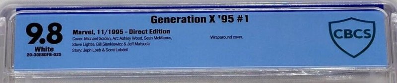 Generation X Annual 95 #1 Marvel 1995 CBCS 9.8 Wraparound Cover Equals Top CGC