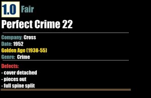 Perfect Crime 22 (1952) FR Golden Age Cross Hanging