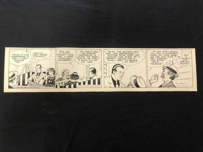 Fred Fox Original Daily Comic Strip Art #14 1936- unpublished?