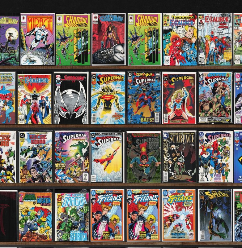 Huge Lot 150+ Comics with Excalibur, Shadowhawk, Superman, The Spectre & More!
