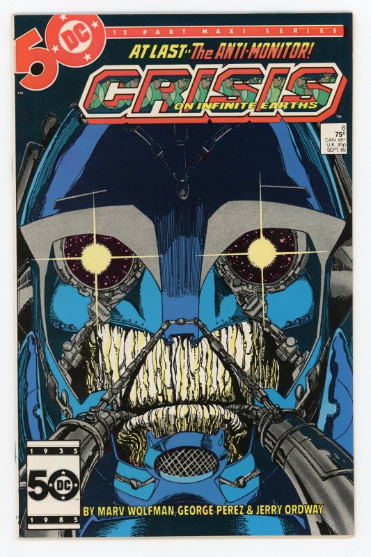 Crisis on Infinite Earths #6 Marv Wolfman George Perez 1st Wildcat NM