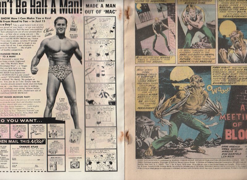 Giant Size Werewolf # 4  Morbius The Living Vampire