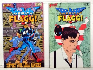 American Flagg! Lot of 2 #28, 41 (1986) First Comics 1st Print Comic Books