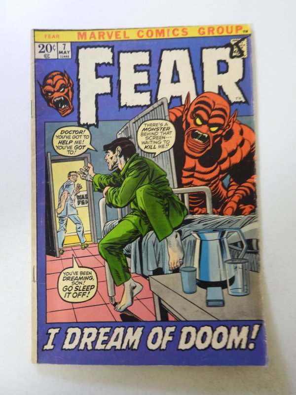 Adventure Into Fear #7 (1972) VG/FN condition ink front cover