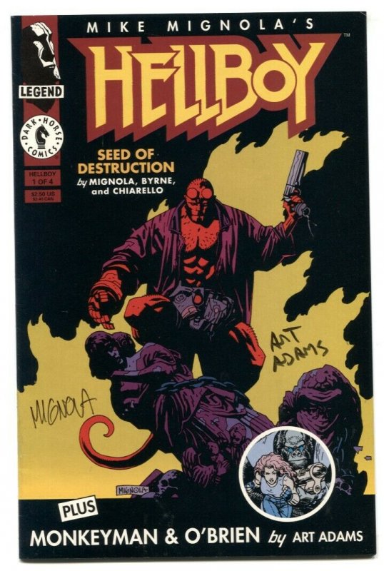 Hellboy: Seed of Destruction #1 1994-signed MIGNOLA & ADAMS
