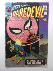 Daredevil #17 (1966) PR Condition ad page missing, moisture stain