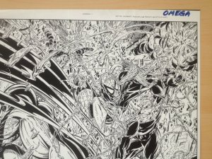 Spider-Man: Maximum Clonage Omega #1 Cover Production Art STAT Marvel Comics 