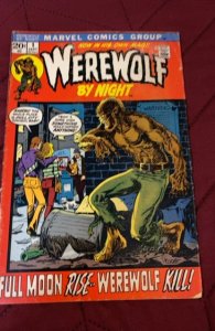 Werewolf by Night #1 (1972)first solo series app someWear upper cover and back