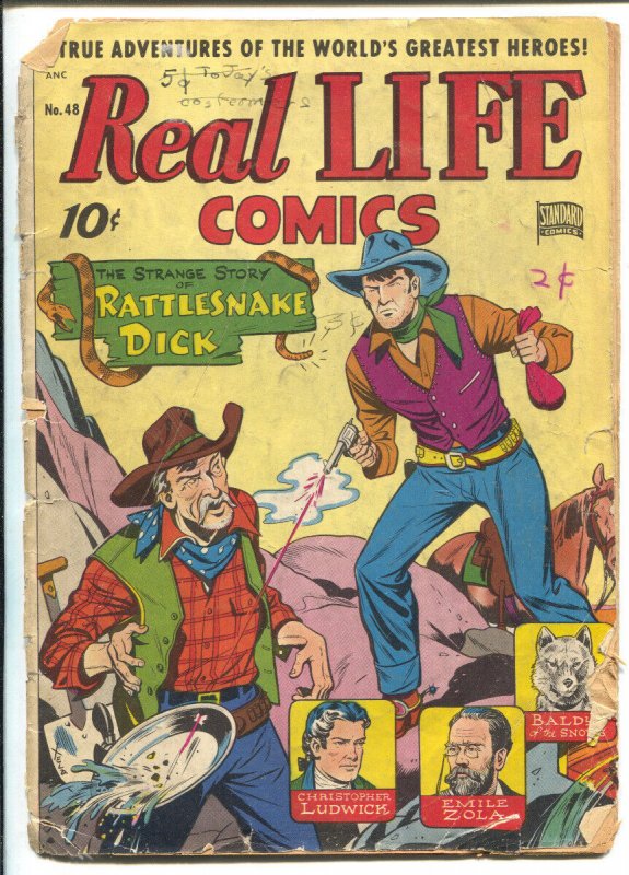 Real Life #48 1949-Standard-Alex Schomburg gunfight cover-Gene Colon-Ruben Mo...