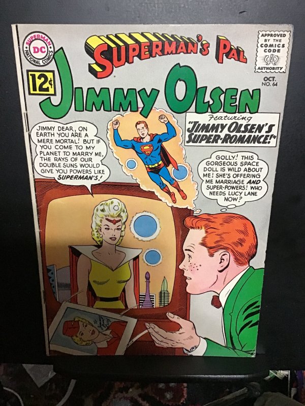 Superman's Pal, Jimmy Olsen #64 (1962) Jimmy's Super Romance Key! V...