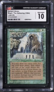 Magic The Gathering, Sylvan Library, Legends, CGC 10 Gem Mint, Uncommon