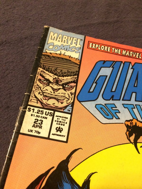 Guardians of the Galaxy #23 Talon Vs. Rancor Marvel (1992) FN