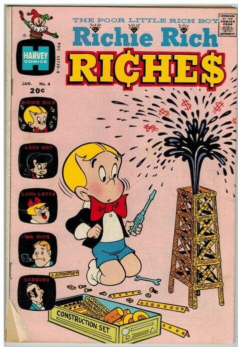 RICHIE RICH RICHES 1972-1982 4 VG Jan. 1973 COMICS BOOK