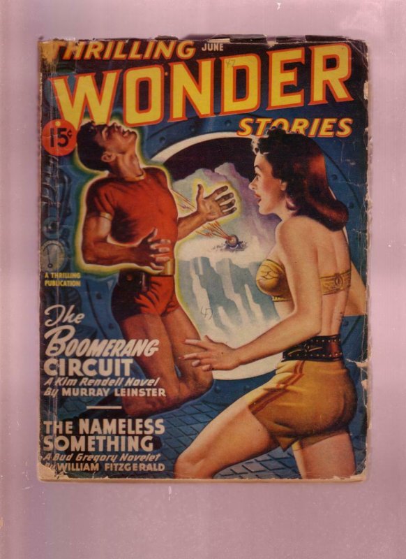 THRILLING WONDER STORIES-6/1947-STURGEON-LEINSTER-PULP VG