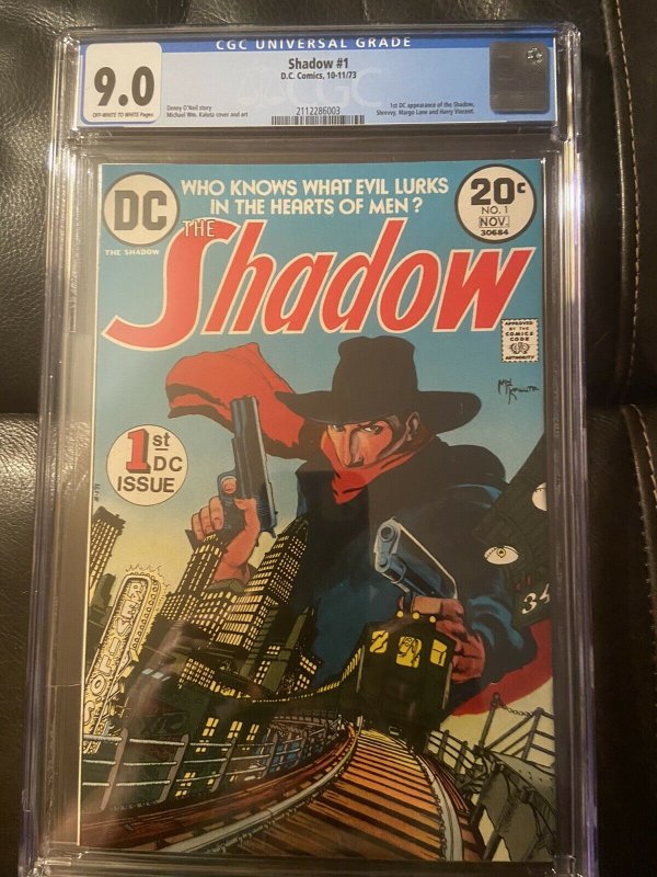 Shadow (1973) #1 CGC 9.0 Blue Label Of-White To White Pages 1st DC App Shadow