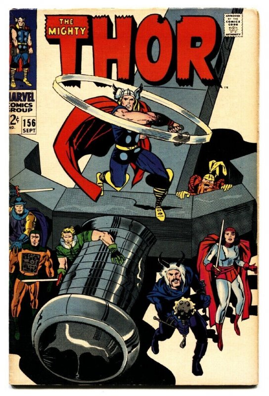 THOR #156 comic book 1968-MARVEL-JACK KIRBY ART-HIGH GRADE-VF+