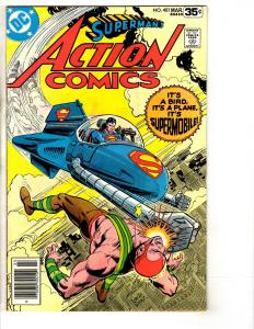 6 Action Comics Feat. Superman DC Comic Books # 477 479 480 481 483 498 CR12