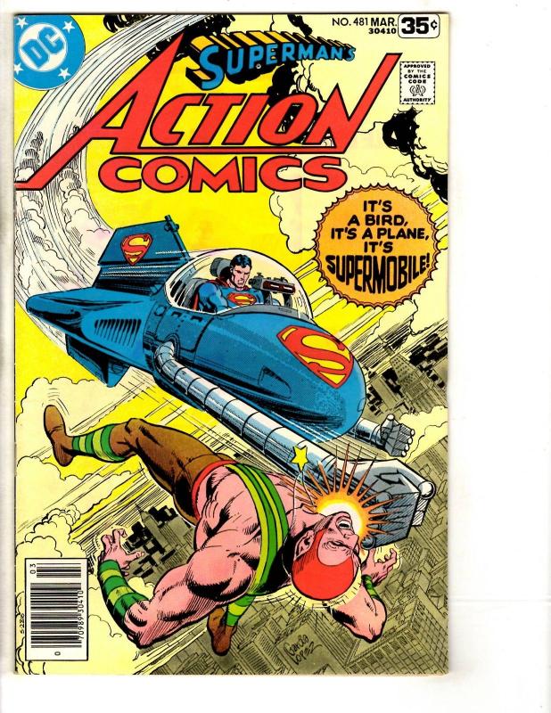 6 Action Comics Feat. Superman DC Comic Books # 477 479 480 481 483 498 CR12