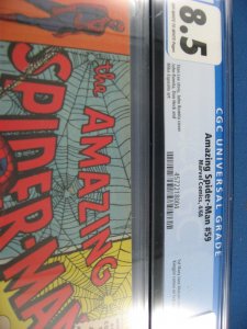 AMAZING SPIDERMAN 59 CGC 8.5 MARVEL FIRST MARY JANE KINGPIN 1968