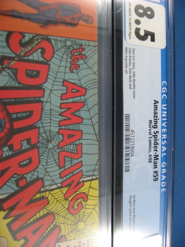 AMAZING SPIDERMAN 59 CGC 8.5 MARVEL FIRST MARY JANE KINGPIN 1968