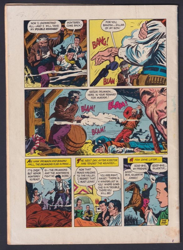 Four Color 491 (1953) FN Silvertip Western Dell Comics