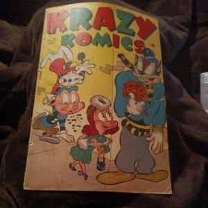 Krazy komics 21 Timely 1946 Ziggy Pig Silly Seal cheeky Funny Animal Golden Age