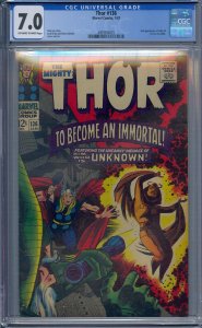 THOR #136 CGC 7.0 2ND LADY SIF JACK KIRBY