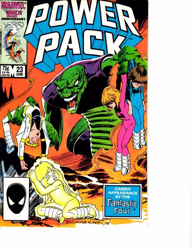 Lot Of 6 Power Pack Marvel Comic Books #21 22 23 27 28 29 AK5