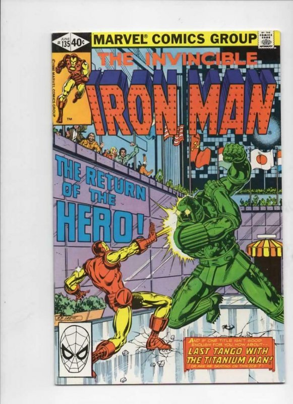 IRON MAN #135, VF/NM Tony Stark, Titanium Man, 1968 1980, more IM in store