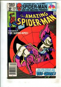 AMAZING SPIDER-MAN #223 (8.0) RED GHOST, NEWSSTAND!! 1981
