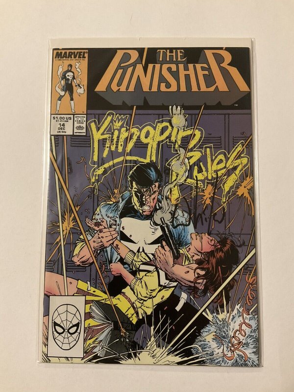 Punisher 14 Near Mint Nm Signed Whilce Marvel
