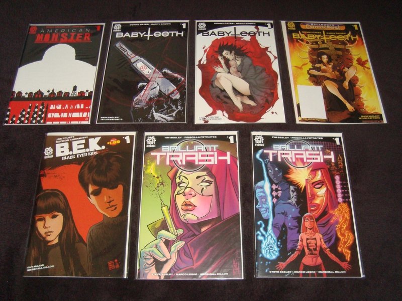 LOT OF 21 AFTERSHOCK COMICS # 1 ISSUES INCLUDING BABYTEETH AND DARK RED