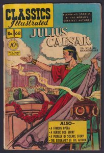Classic Illustrated #68 Julius Caesar HRN 70 GD/VG 3.0 Gilberton Comic Feb 1950